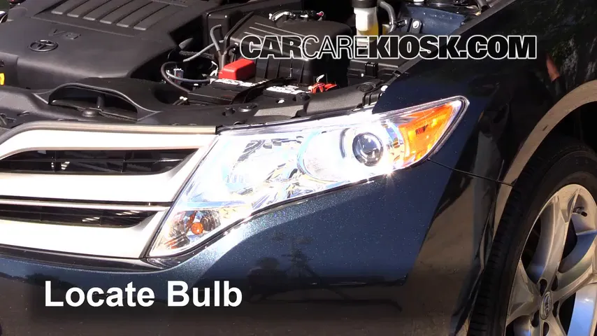 2014 Toyota Venza LE 3.5L V6 Lights Highbeam (replace bulb)